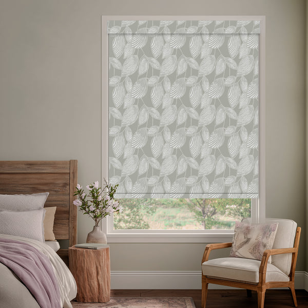 Weeping Leaf Smoke Blackout Roller Shades