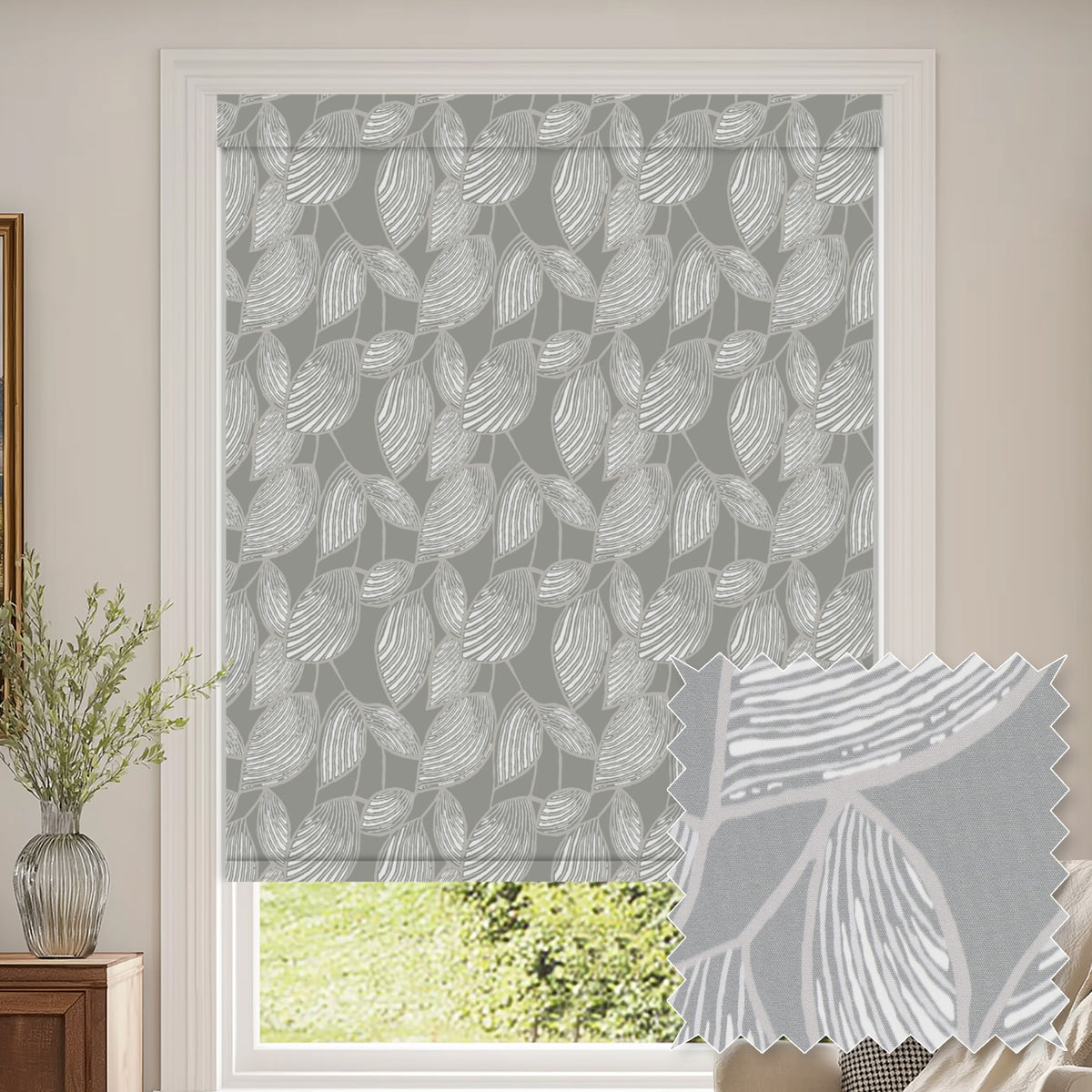 Weeping Leaf Tin Blackout Roller Shades