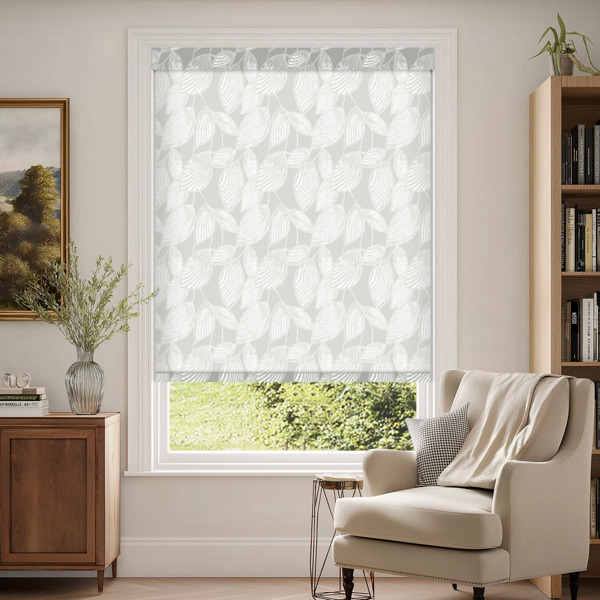 Weeping Leaf Tin Light Filtering Roller Shades