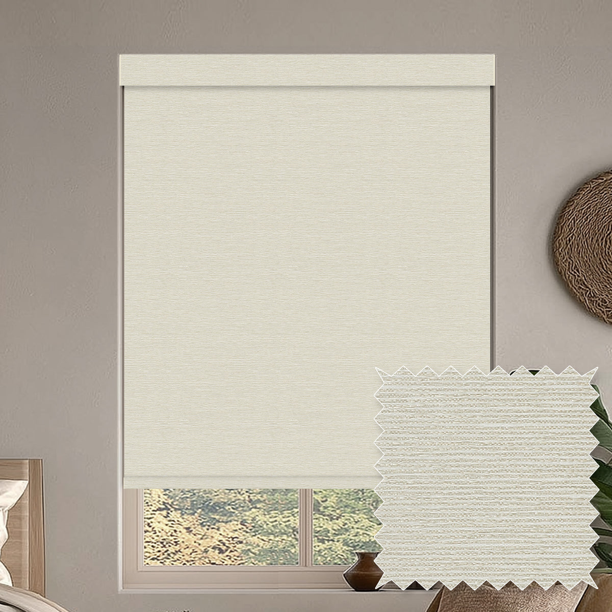 Westin Cream Flame Retardant Blackout Roller Shades