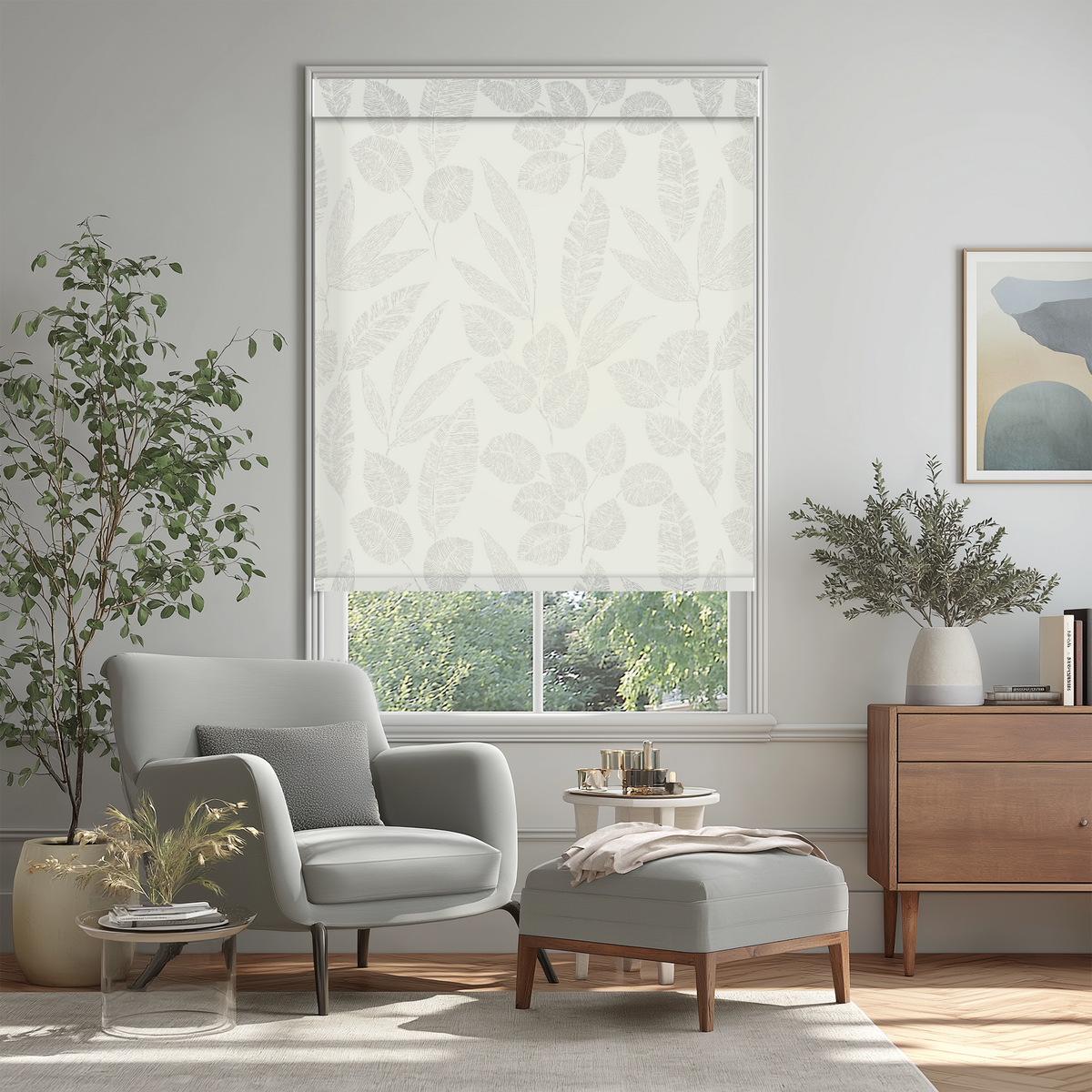 Delray White Light Filtering Roller Shades