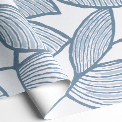 Weeping Leaf Blue Blackout Roller Shades