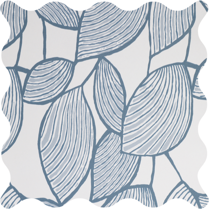 Weeping Leaf Blue Blackout Roller Shades