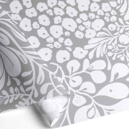 Summer Berry Grey Light Filtering Roller Shades