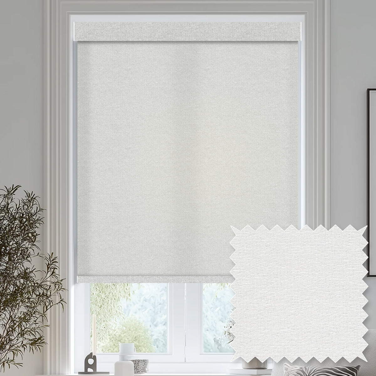 Zaria Frost Light Filtering Roller Shades