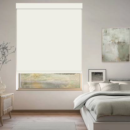 Tam Snow Flame Retardant Blackout Roller Shades