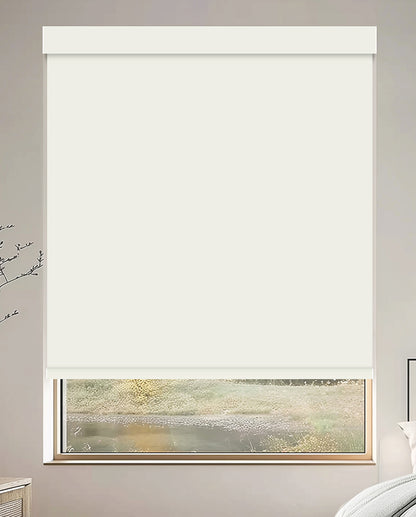 Tam Snow Flame Retardant Blackout Roller Shades