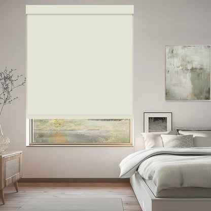 Tam Cream Flame Retardant Blackout Roller Shades