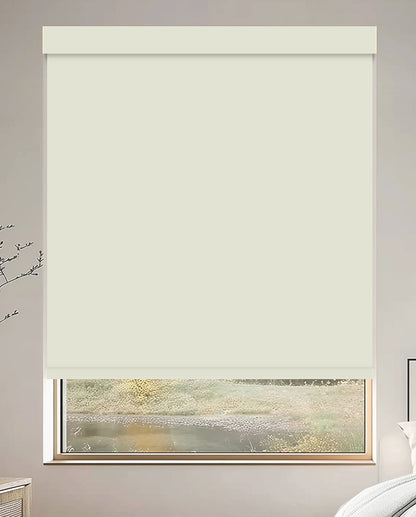 Tam Cream Flame Retardant Blackout Roller Shades