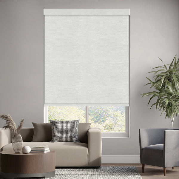 Hinton Snow Flame Retardant Blackout Roller Shades