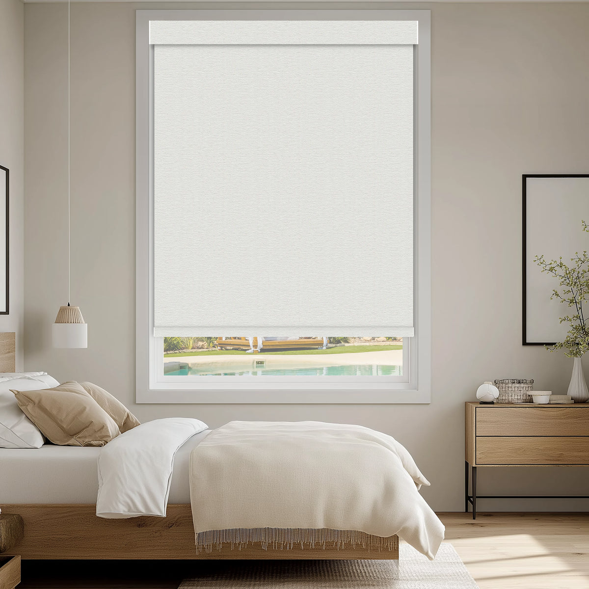 Westin Snow Flame Retardant Blackout Roller Shades