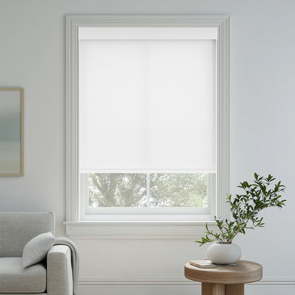 Crowliff Snow Flame Retardant Sheer Roller Shades