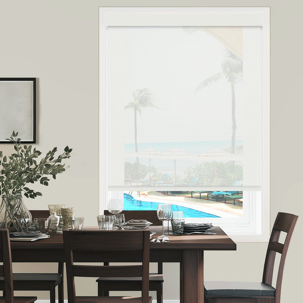 Davis White Flame Retardant Sheer Roller Shades