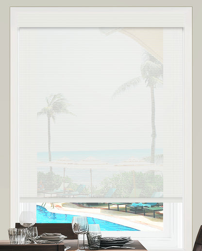 Davis White Flame Retardant Sheer Roller Shades