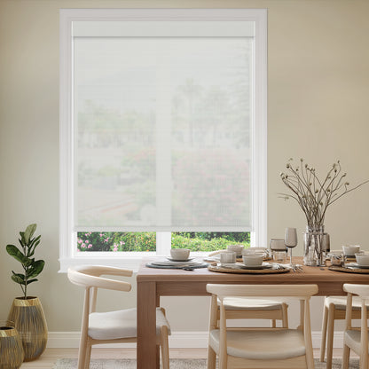 Benwick Snow Flame Retardant Sheer Roller Shades