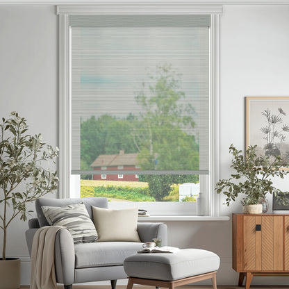 Bellevue Ash Flame Retardant Sheer Roller Shades